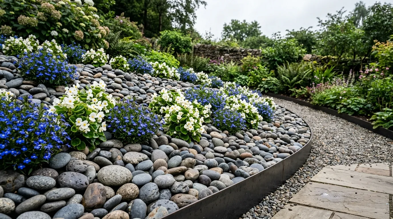 Stone Bed With Accent Plants
